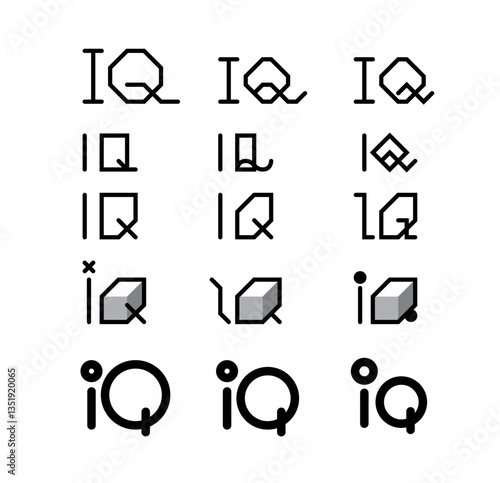 IQ logos typography types intelligence 