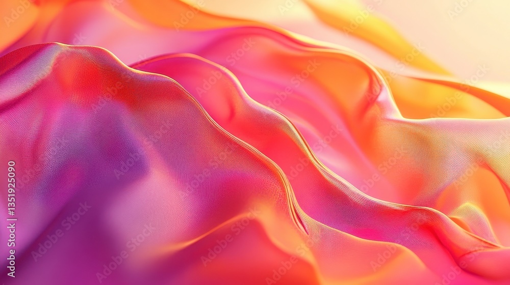 Obraz premium Vibrant Flowing Fabric