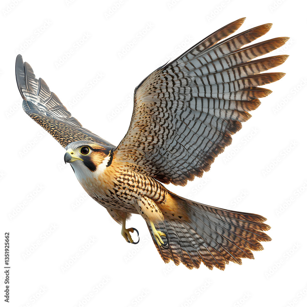 Fototapeta premium Falcon isolated on transparent background, PNG