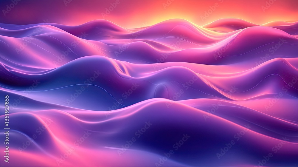 Sunset over vibrant, abstract landscape, digital art, website banner Sunset over vibrant, abstract landscape, digital art, website banner