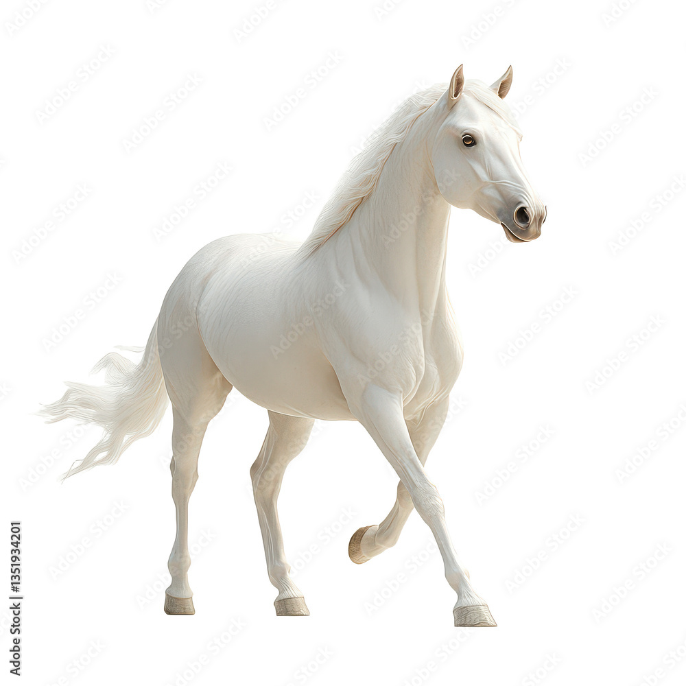 Fototapeta premium Horse isolated on transparent background, PNG