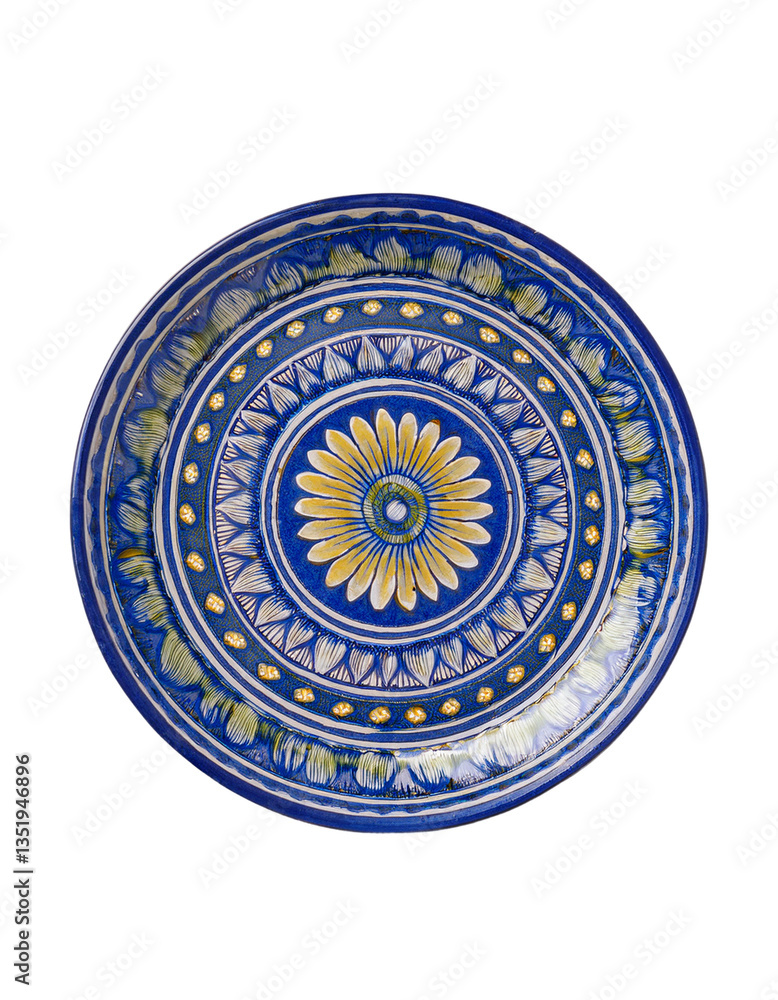 Fototapeta premium Hand-painted ceramic plate