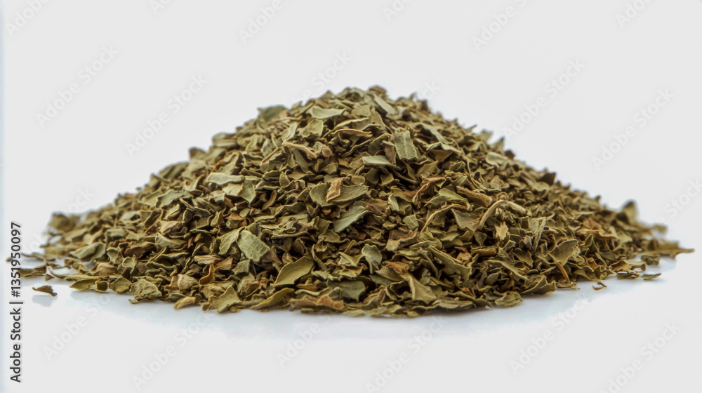 pile of dried bay leaves isolated on white background. pile of dried bay leaves isolated on white background.