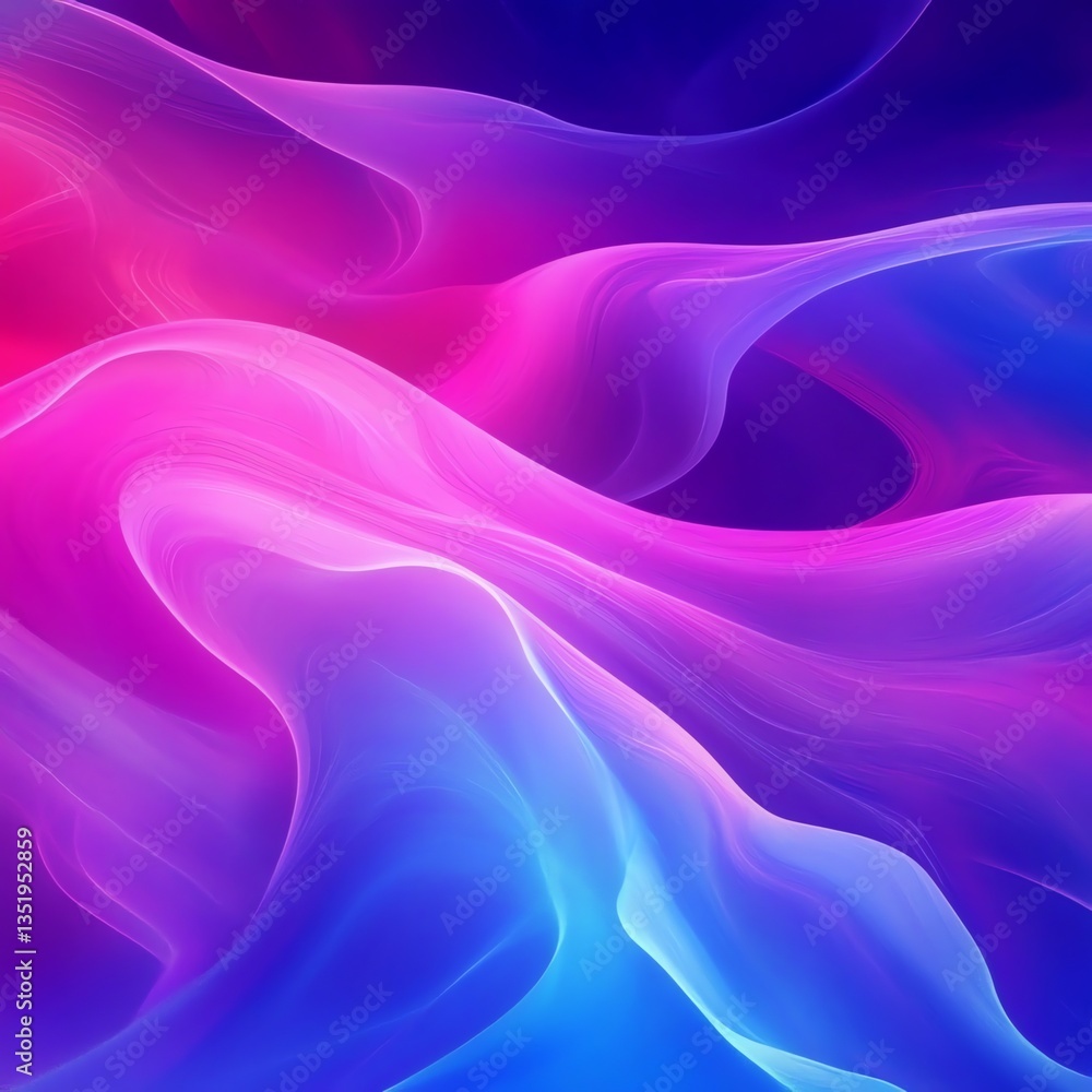 Abstract Fluid Wave Design in Pink Purple and Blue Gradient Colors Abstract Fluid Wave Design in Pink Purple and Blue Gradient Colors