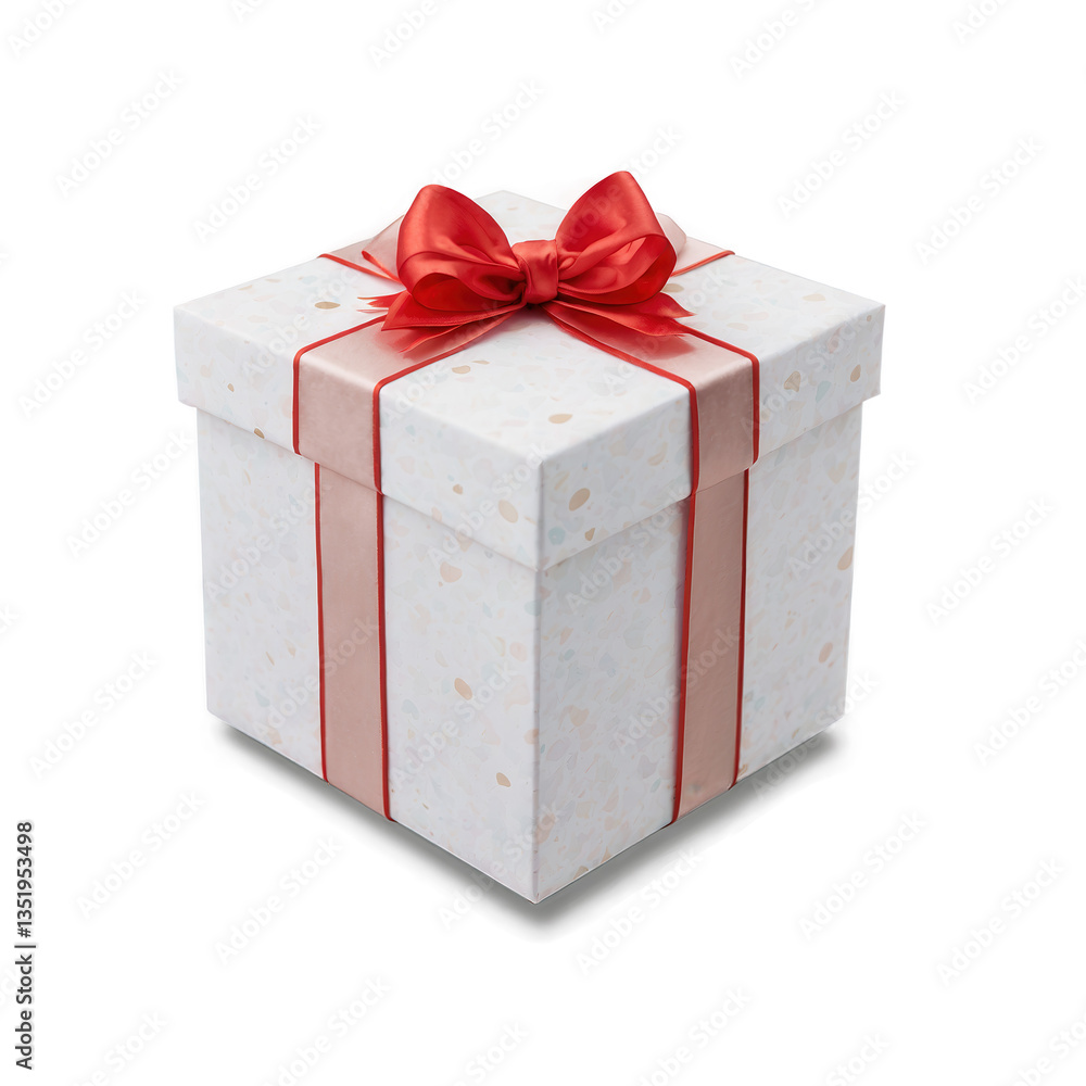 Obraz premium Gift box with red ribbon