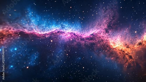 Colorful nebula in deep space, vibrant colors in the universe, cosmic landscape, inspirational