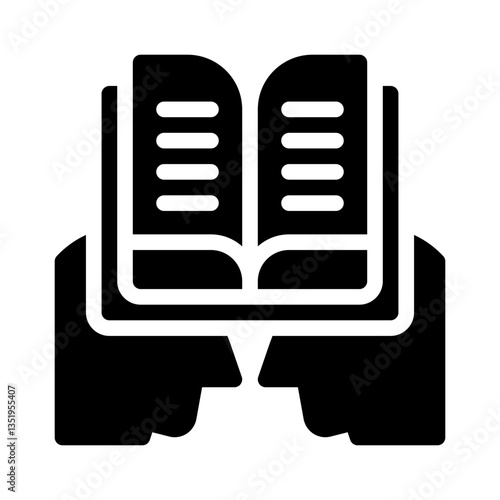 interactive learning glyph icon