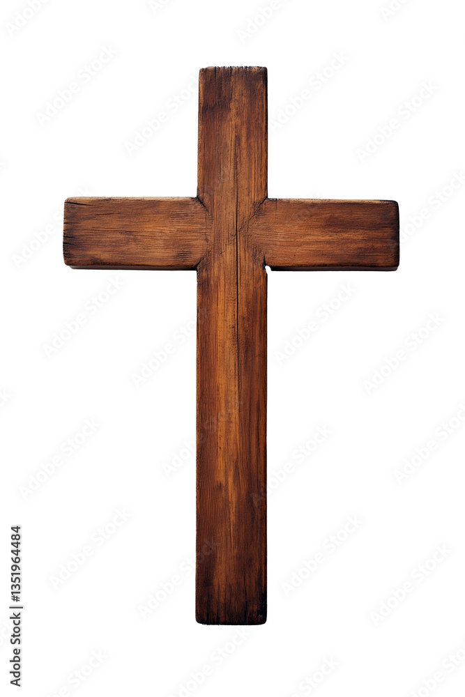 A transparent wooden cross A transparent wooden cross