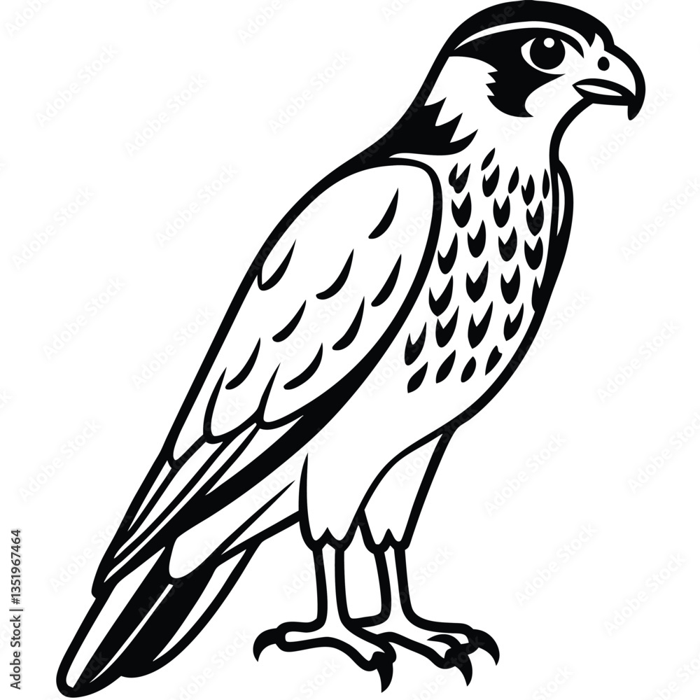 Fototapeta premium Falcon isolated on white background