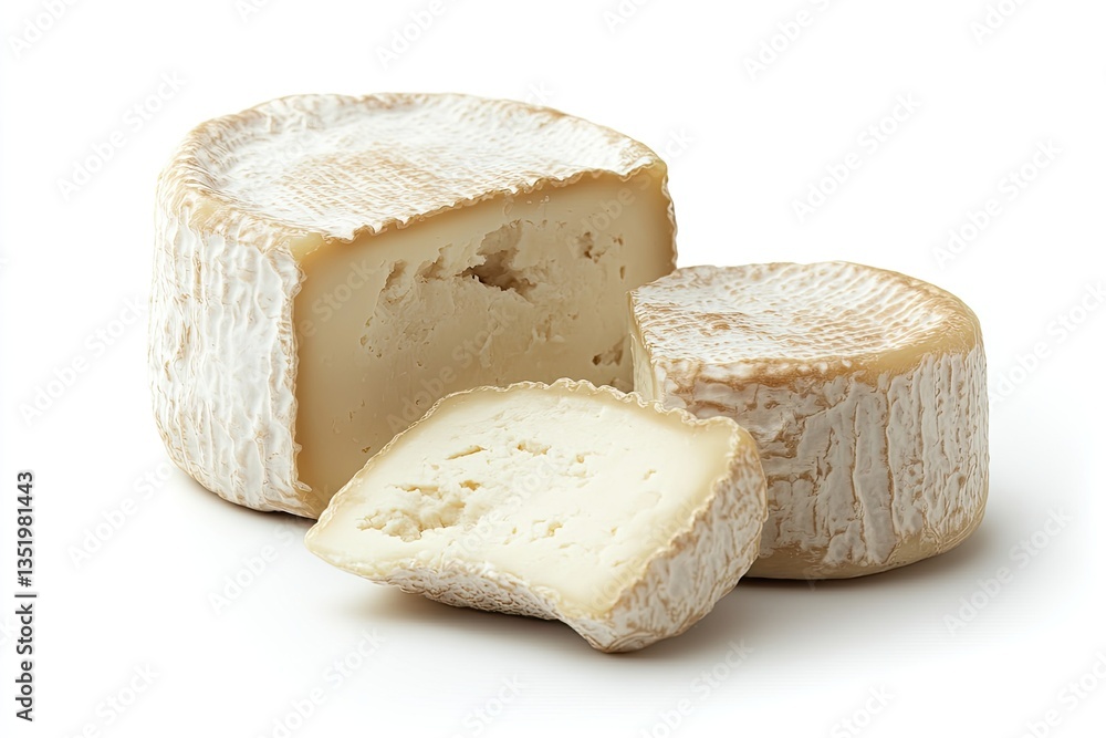 Creamy round cheese, sliced Creamy round cheese, sliced