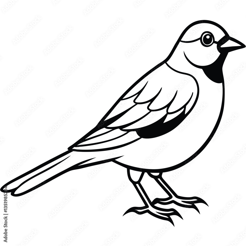 Obraz premium Passerine isolated on white background