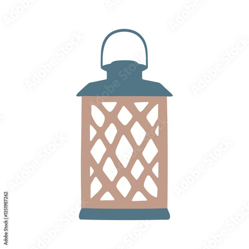 Lantern vector art Illustration isolated on white background