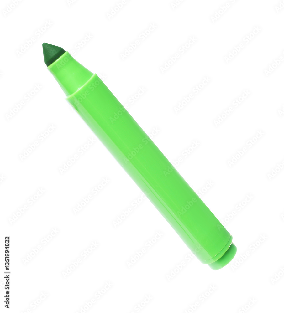 Green marker in air isolated on white Green marker in air isolated on white