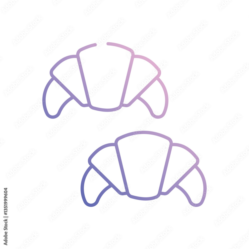 Croissants vector icon stock illustration Croissants vector icon stock illustration
