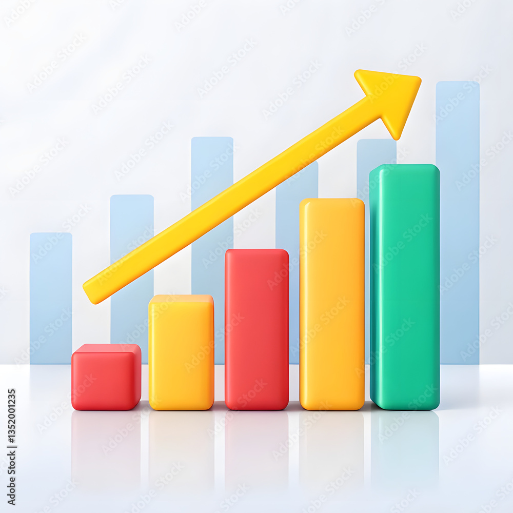 Growth chart diagram with arrow business financial report and investment analysis data Growth chart diagram with arrow business financial report and investment analysis data