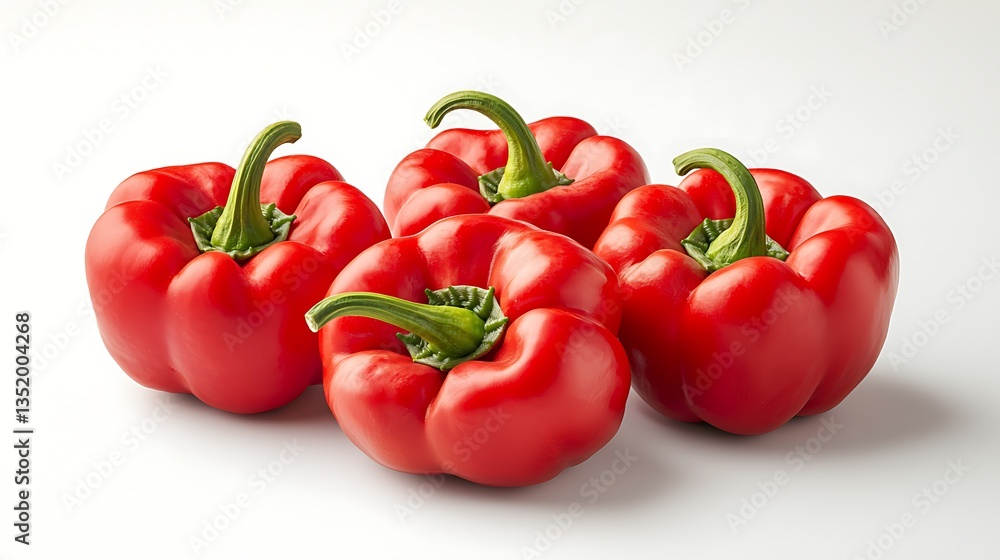 Fresh Red Bell Peppers Studio Shot. Fresh Red Bell Peppers Studio Shot.