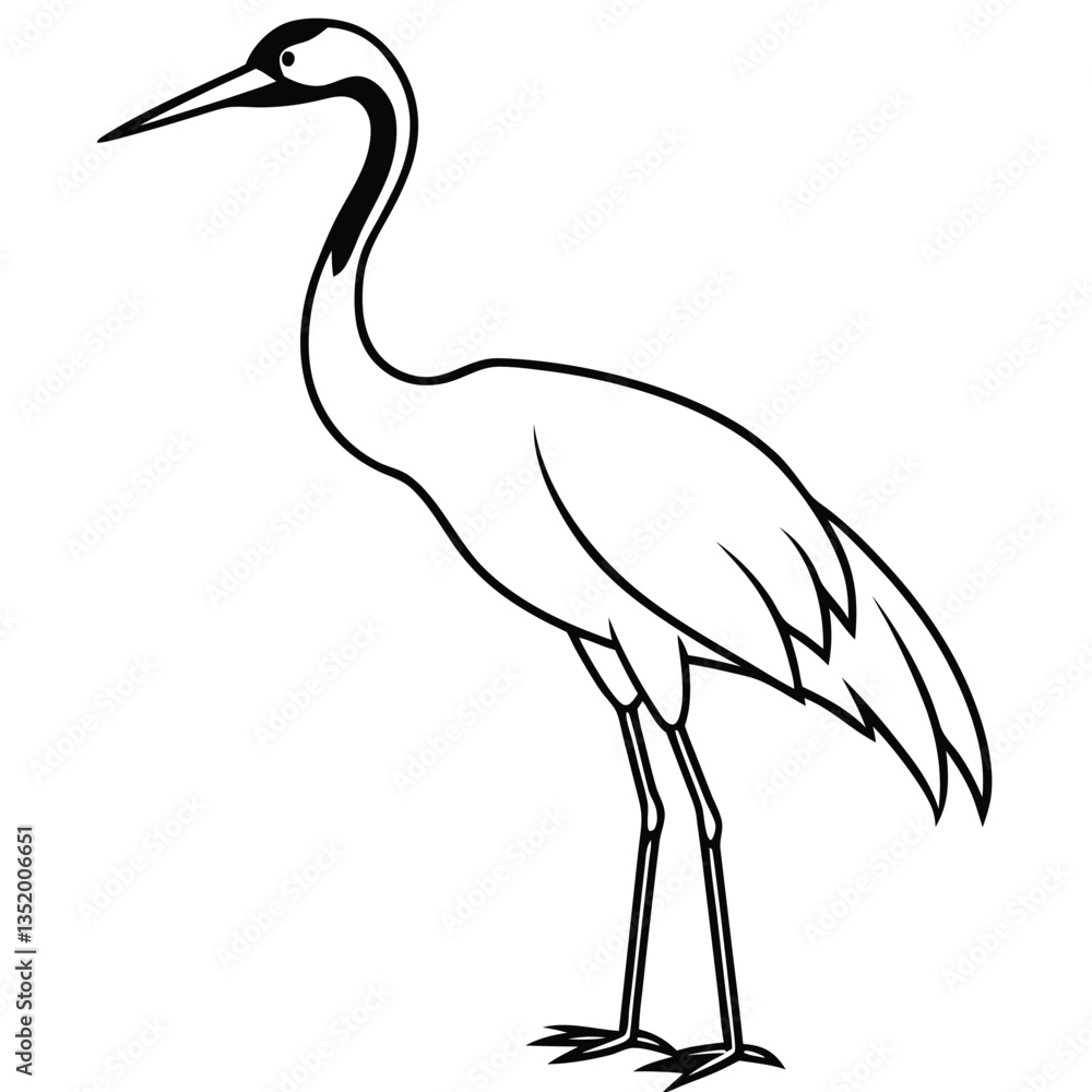 Fototapeta premium Crane isolated on white background