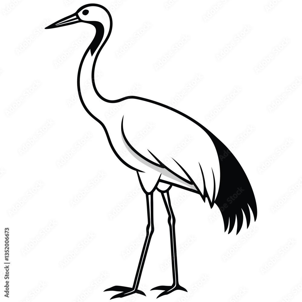 Obraz premium Crane isolated on white background