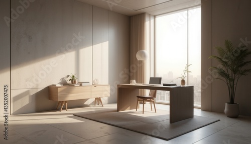 Wallpaper Mural Modern office workspace in sunlit environment Torontodigital.ca