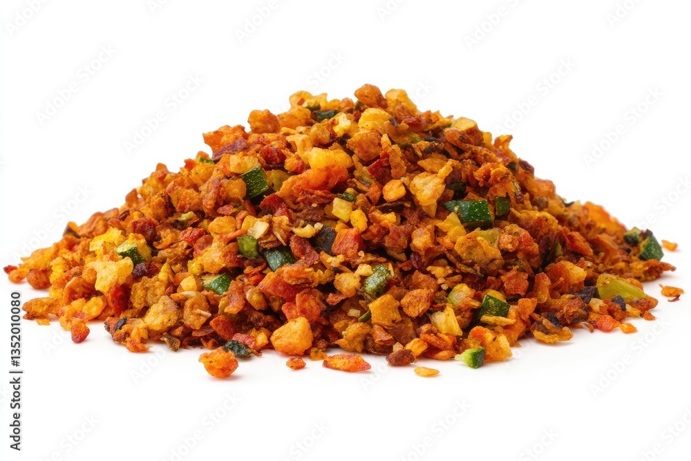 Pile of colorful, dried, mixed vegetable seasoning. Pile of colorful, dried, mixed vegetable seasoning.