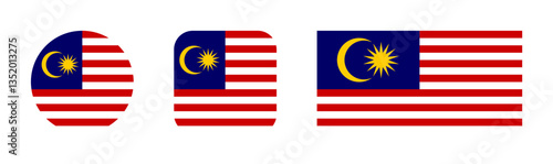 Malaysia flag icon set