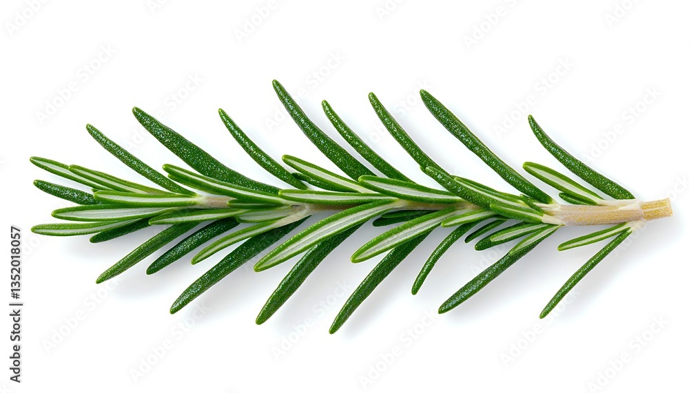 Fototapeta premium Fresh Rosemary Sprig for Isolated White Background.