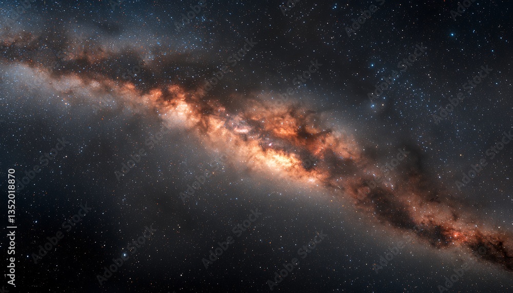 Fototapeta premium Galactic Core for Celestial Panorama, Night Sky.