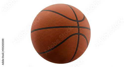 Classic Orange Basketball on isolated white background