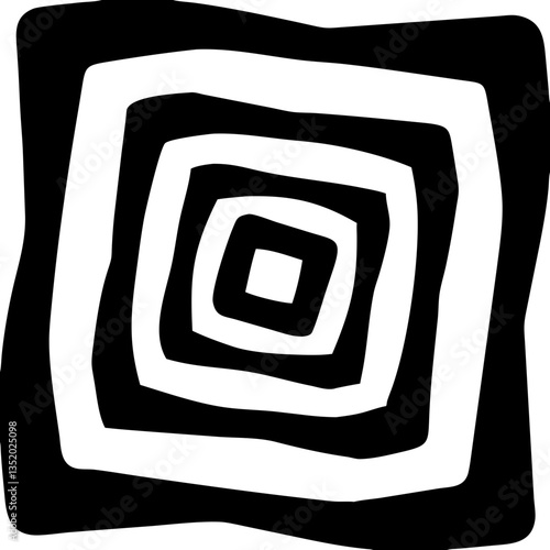 Abstract Hypnotic Spiral Optical Illusion Vector Design for Posters and Tattoos