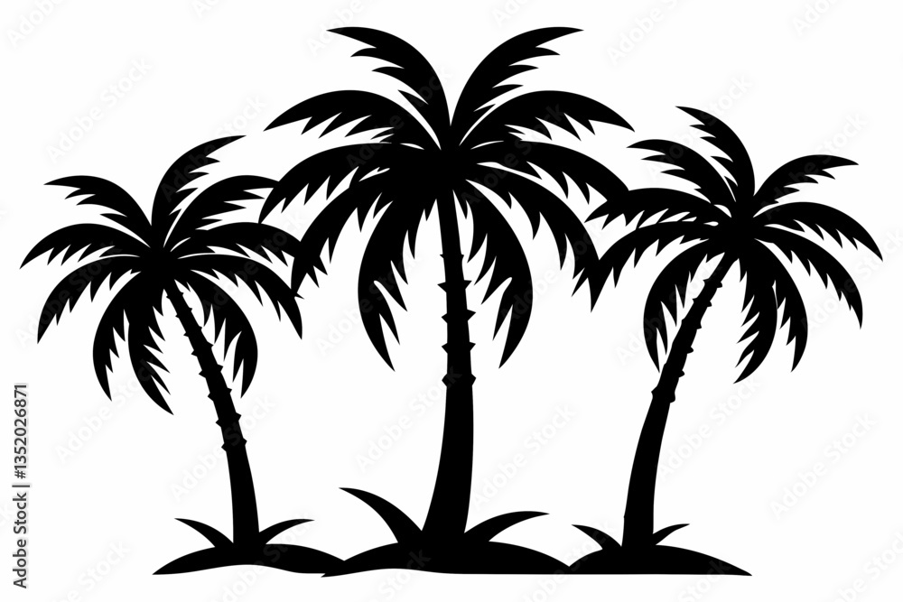 Fototapeta premium coloring page the palm tree vector