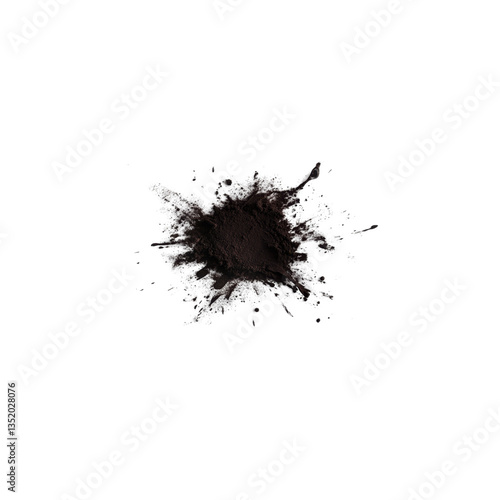 Wallpaper Mural Dark brown powder is spread out in an organic pattern on a transparent background, highlighting its fine texture and irregular edges. Torontodigital.ca