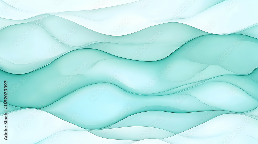 Abstract teal wave pattern, flowing design, seamless background for website or presentation Abstract teal wave pattern, flowing design, seamless background for website or presentation