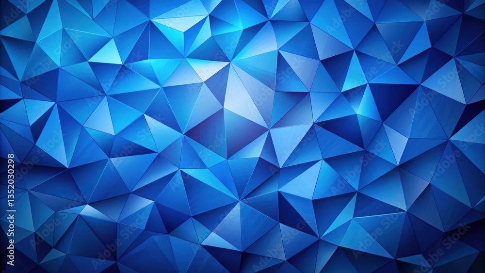 Abstract Geometric Background with Cobalt Blue Polygons, cobalt blue Abstract Geometric Background with Cobalt Blue Polygons, cobalt blue