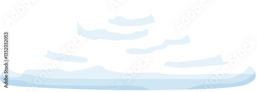 Black Line Art Flat White Fill Stratus Cloud Illustration, Stratus Cloud Drawing, Stratus Cloud Clipart