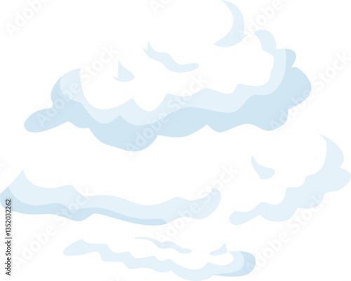 Black Line Art Flat White Fill Stratus Cloud Illustration, Stratus Cloud Drawing, Stratus Cloud Clipart