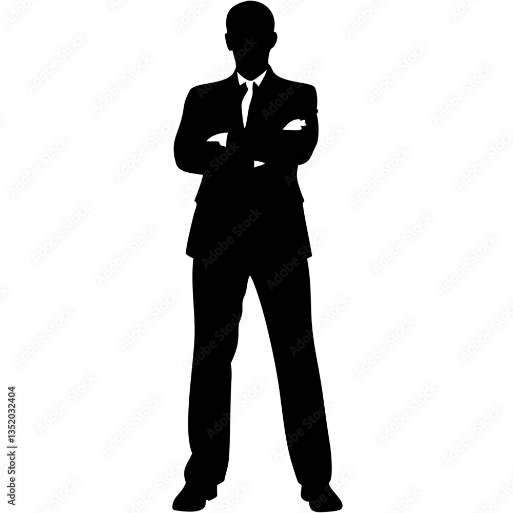Business Professional Silhouette Suit Confidence Vector Illustration Business Professional Silhouette Suit Confidence Vector Illustration