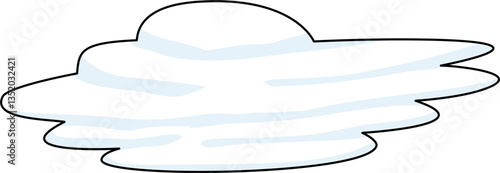 Black and White Line Art Stratus Cloud Illustration Drawing Outline Sketch Minimalist Ink Design