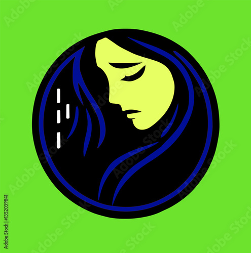 sad woman logo