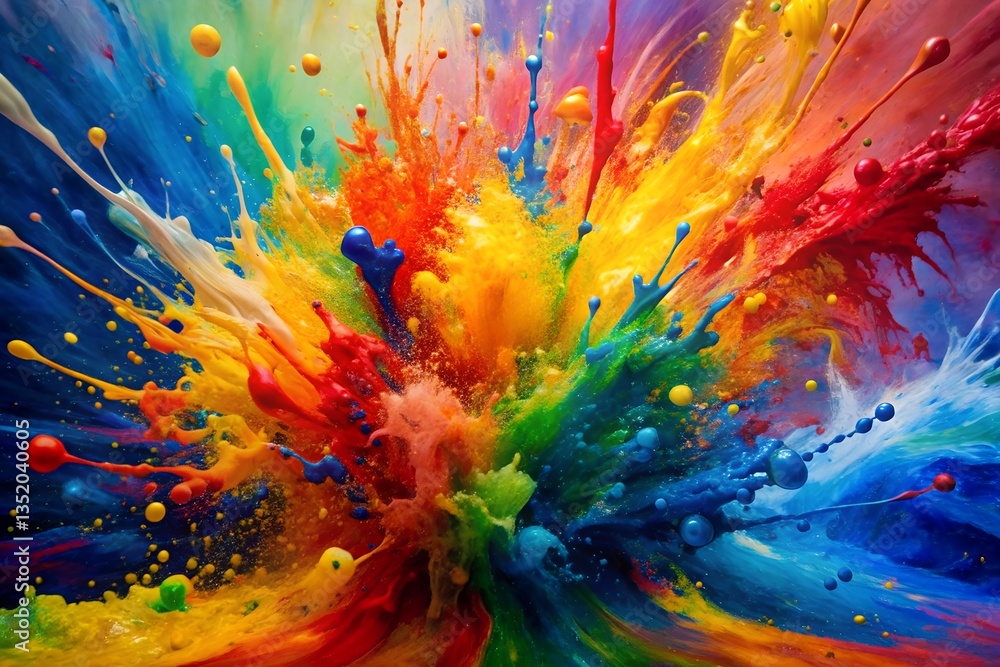 custom made wallpaper toronto digitalDynamic Color Explosion: A Stunning Display of Vibrant Red, Blue, and Yellow Paint Splashes in Motion, Capturing the Energy and Fluidity of Artistic Expression