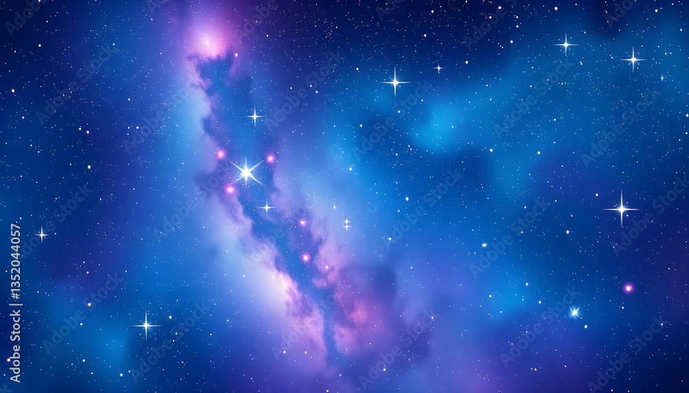 Fototapeta premium abstract blue background with stars