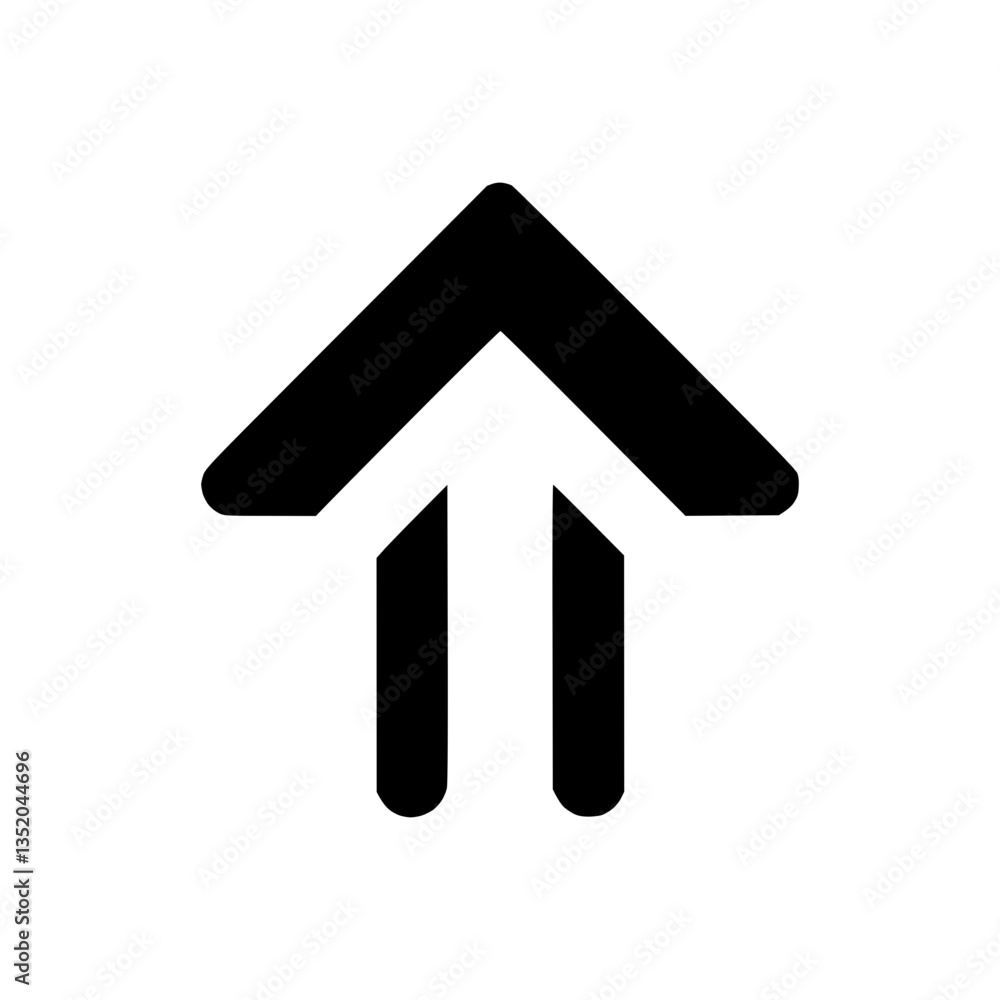 Icon of an upward arrow, symbolizing direction and progress Icon of an upward arrow, symbolizing direction and progress