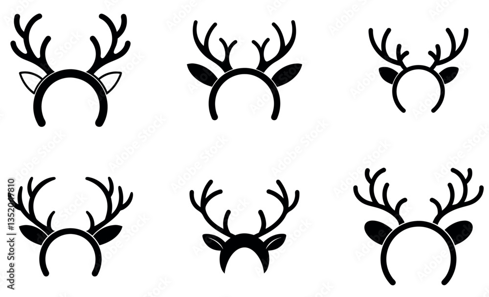 Obraz premium Festive Deer Antlers Headbands for Parties design