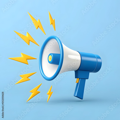 Megaphone announcement marketing communication promotion advertising public relations alert 89