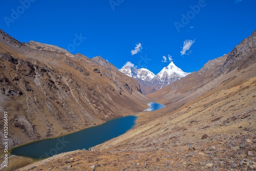 Tshophu Twin Lakes in Bhutan