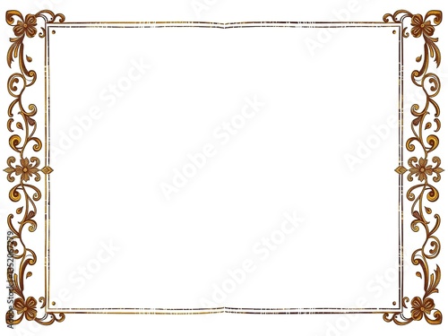 Ornate Medieval Manuscript Page Border Design