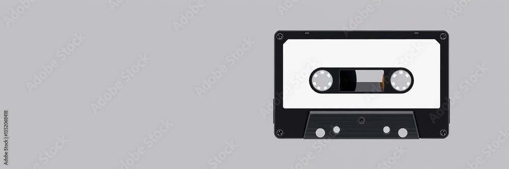 Fototapeta premium Retro Cassette Tape Case Mockup - Blank Design Template