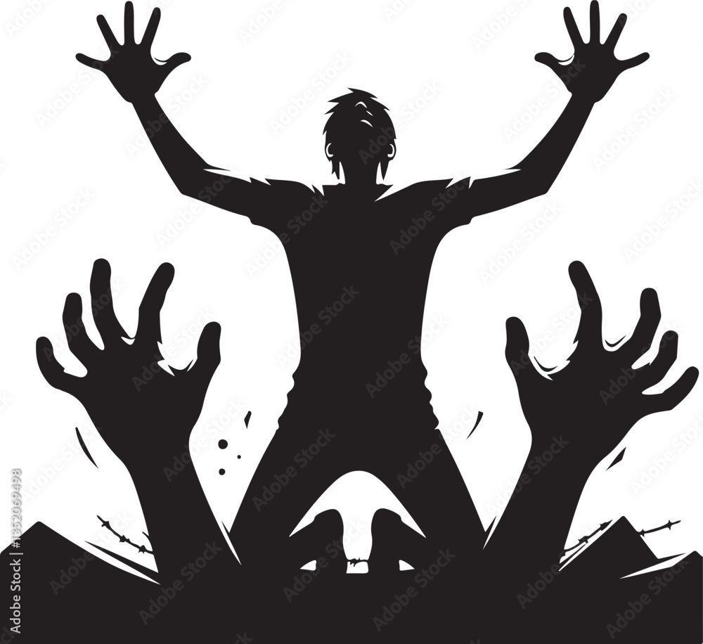 Desperate gesture vector