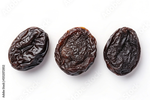 Wallpaper Mural Dry Prunes Isolated on White Background Torontodigital.ca