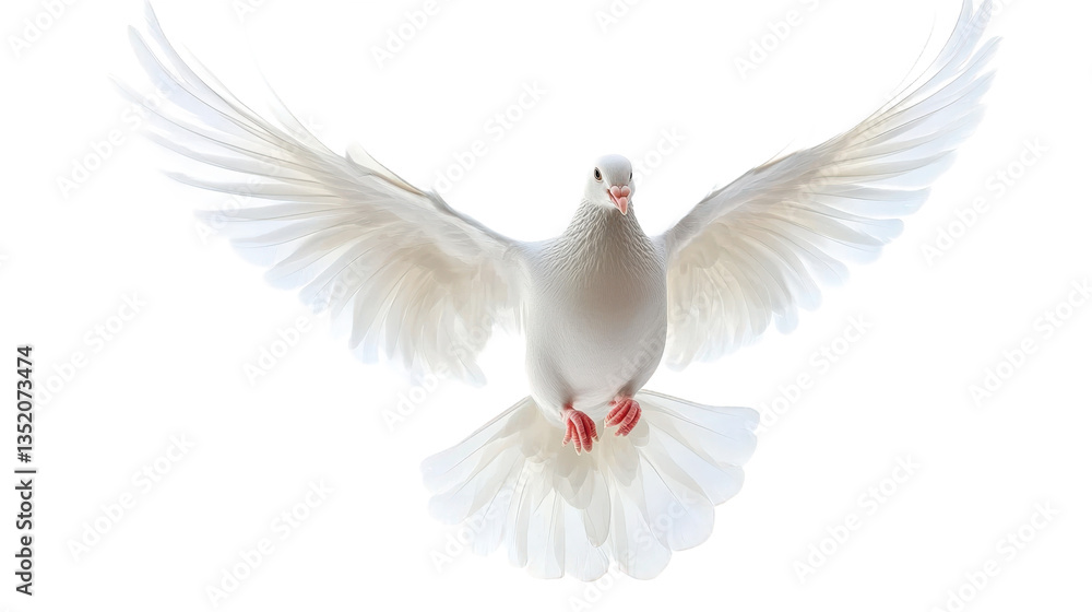 Fototapeta premium A White Dove in Flight