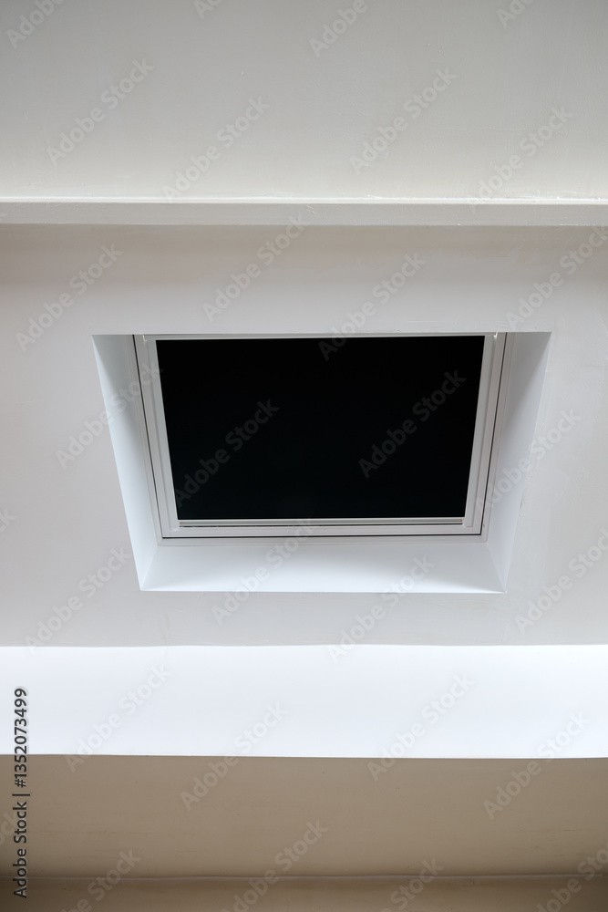 Roof windows in Attic with his compatible window blind